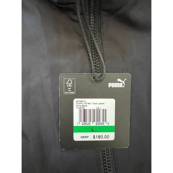 Puma Women's Tabitha Simmons Black Floral Print Reversible Jacket Size L NWT - Picture 13 of 16